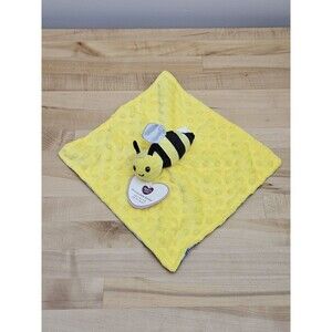 Parents Choice Yellow Bumblebee & Blue Checkered Security Baby Blanket Lovey